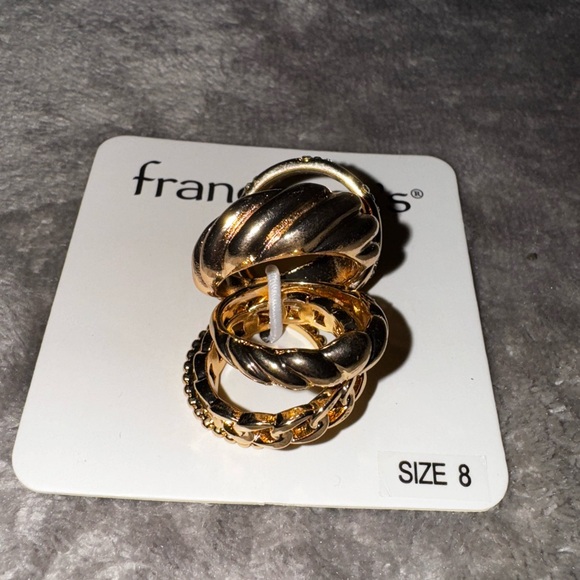 Francesca's multiple gold rings woman size 8 - Picture 2 of 3